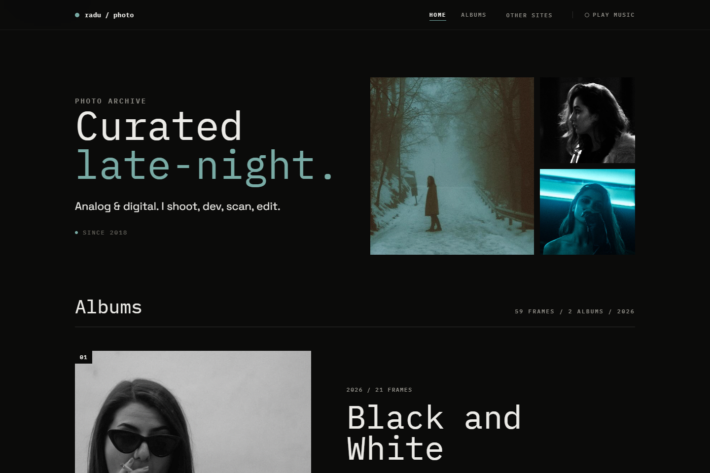 Photography archive preview.